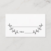 Carte De Placement Blank Rustic Laurels Mariage (Devant)