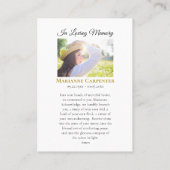 Carte De Placement Blessed Sacred Heart Jesus Memorial Prayer Card (Dos)