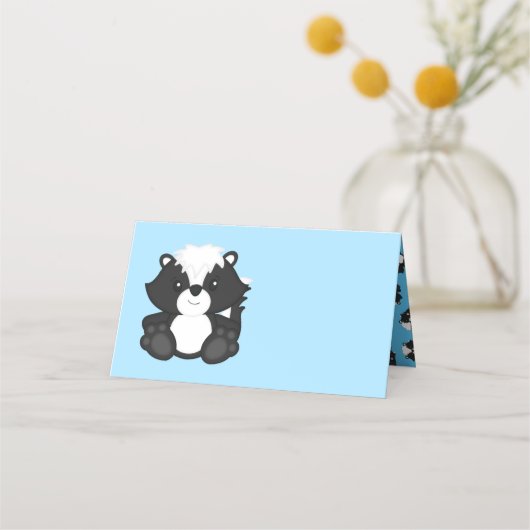 Carte De Placement Bleu Baby shower (Devant)
