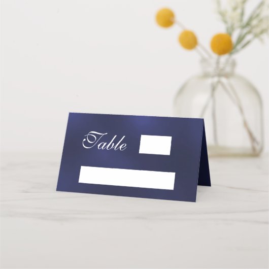 Carte De Placement Bleu blanc simple (Devant)