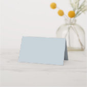Carte De Placement Bleu Clair Avec Fleurs De Doodle Simple (Dos)