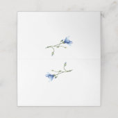 Carte De Placement Bleu clair et aquarelle marine | (Extérieur déplié)