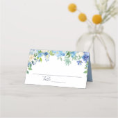 Carte De Placement Bleu clair Hydrangea Mariage Floral Table (Devant)