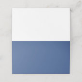 Carte De Placement Bleu Classique Uni Couleur Simple (Extérieur déplié)
