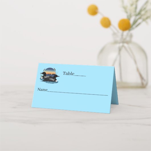 Carte De Placement Bleu couché de soleil (Devant)