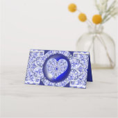 Carte De Placement Bleu de dentelle en céramique de Grèce (Dos)