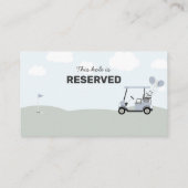 Carte De Placement Bleu des garçons Golf 1er anniversaire (Dos)