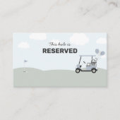 Carte De Placement Bleu des garçons Golf 1er anniversaire (Devant)