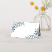Carte De Placement Bleu Dusty Elegant Floral Boho Rose Rustique Maria (Dos)