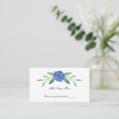 Carte De Placement Bleu Floral Folithe Table Place Card (Debout devant)