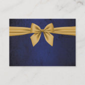 Carte De Placement Bleu foncé avec Bow or (Dos)