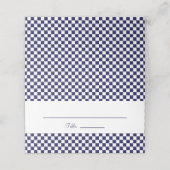 Carte De Placement Bleu marine et petit damier blanc (Extérieur déplié)