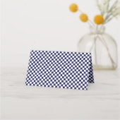Carte De Placement Bleu marine et petit damier blanc (Dos)