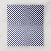 Carte De Placement Bleu marine et petit damier blanc (Intérieur déplié)