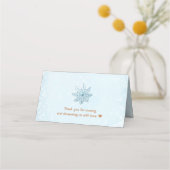 Carte De Placement Bleu pain d'épices garçon Baby shower de Noël Tent (Dos)