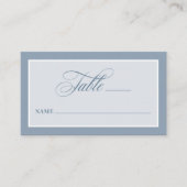 Carte De Placement Bleu Poussiéreux | Classique et Luxueux Plat de Ma (Devant)