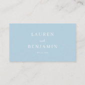 Carte De Placement Bleu Sérénité Damassé (Dos)