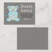 Carte De Placement Bleu Teddy ours Repas de couches Billets (Devant / Derrière)