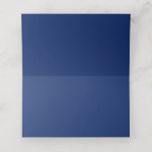 Carte de placement bleue avec bordure dorée élégan (Intérieur déplié)