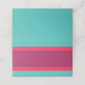 Carte De Placement Bloc de couleur moderne Turquoise rose violet (Extérieur déplié)