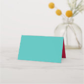 Carte De Placement Bloc de couleur moderne Turquoise rose violet (Dos)
