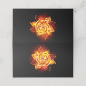 Carte De Placement Blooming Fire Rose (Extérieur déplié)