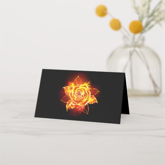 Carte De Placement Blooming Fire Rose (Devant)