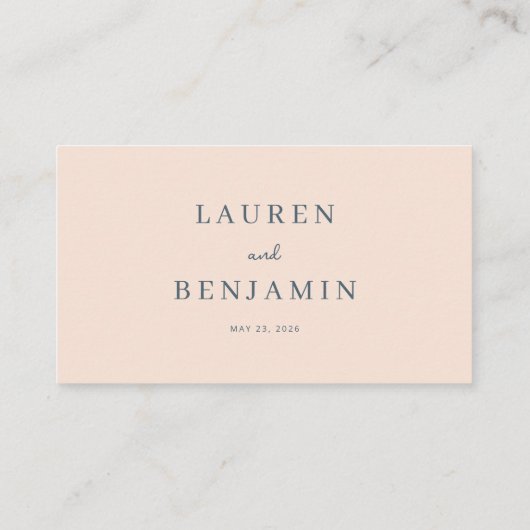 Carte De Placement Blossom and Vow Wedding (Dos)