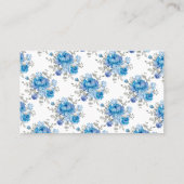 Carte De Placement Blu Flower Combien de baisers Fête des mariées car (Dos)