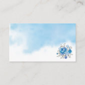 Carte De Placement Blu Flower Combien de baisers Fête des mariées car (Dos)