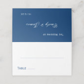 Carte De Placement Blue and White Wedding (Extérieur déplié)