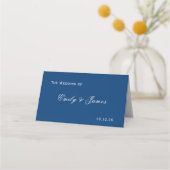 Carte De Placement Blue and White Wedding (Dos)