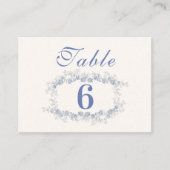 Carte De Placement Blue Chinoiserie Floral Botanique Mariage (Devant)