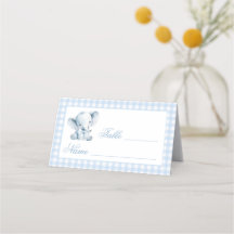 Blue Elephant Bow Baby Boy Numéros de tableau Tent