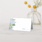 Carte De Placement Blue Hydrangea Classic Wedding  (Devant)