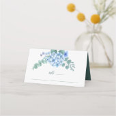 Carte De Placement Blue Hydrangea Floral Mariage (Devant)