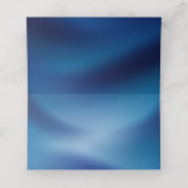 Carte De Placement Blue Hydrangea Flower Navy Blue Modern Mariage (Intérieur déplié)