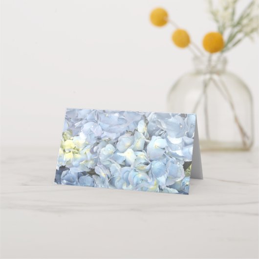 Carte De Placement Blue Hydrangea Flowers Mariage (Dos)