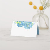 Carte De Placement Blue Hydrangea Sophisticated Mariage (Dos)