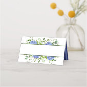 Carte De Placement Blue Hydrangeas Floral Mariage d'aquarelle (Dos)