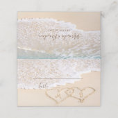 Carte De Placement Blue Ocean Waves Plage tropicale Mariage (Extérieur déplié)