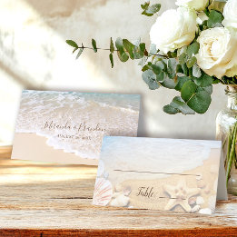 Carte De Placement Blue Ocean Waves Plage tropicale Mariage