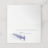 Carte De Placement Blue Rowing Rowers Team Water Sports #3 (Extérieur déplié)