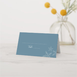 Carte De Placement Blue Starfish Florida Beach Table de mariage