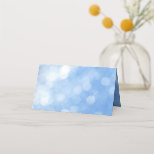 Carte De Placement Blue Sweet 16 Parties scintillant Lights Custom Pl (Dos)