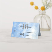 Carte De Placement Blue Sweet 16 Parties scintillant Lights Custom Pl (Devant)