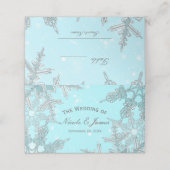 Carte De Placement Blue Winter Wonderland Snowflakes Table Mariage (Extérieur déplié)