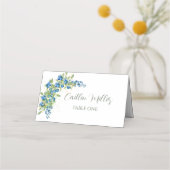 Carte De Placement Blueberry avec Bleu Fleur sauvage Russe Carte Plac (Devant)