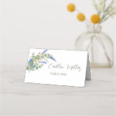 Carte De Placement Blueberry Fleur sauvage Lavender Russe Mariage (Devant)