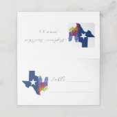 Carte De Placement Bluebonnets Aquarelle Texas Flower Floral Mariage (Extérieur déplié)